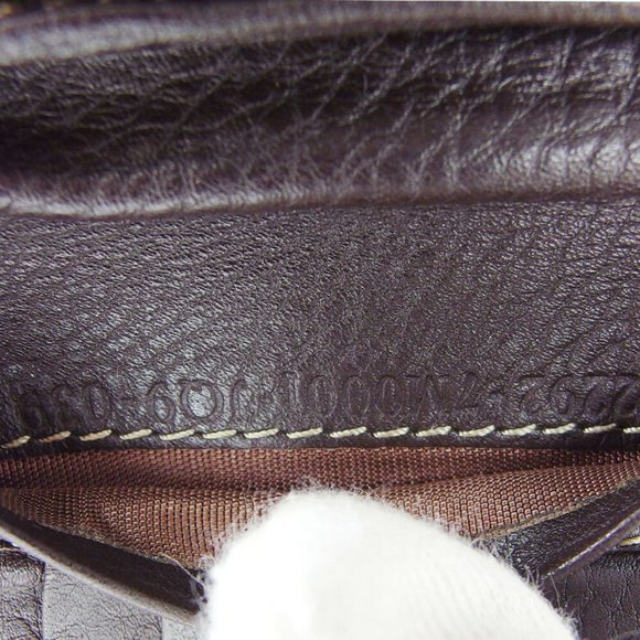 Authentic FENDI two-fold wallet Zucca beige canvas �~ leather Auth USED - Picture 9 of 9